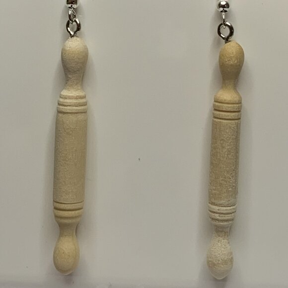 Rolling Pin Earrings, Cooking Earrings, Chef Earrings, Funny Food Earrings, Gift - Picture 4 of 6